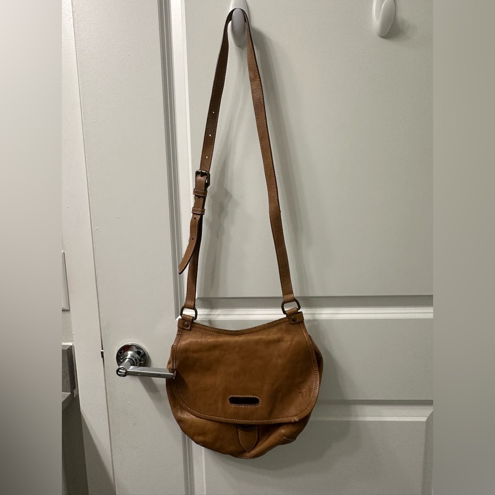 FRYE Brown Leather Crossbody Bag